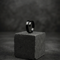 Black Open Band Ring