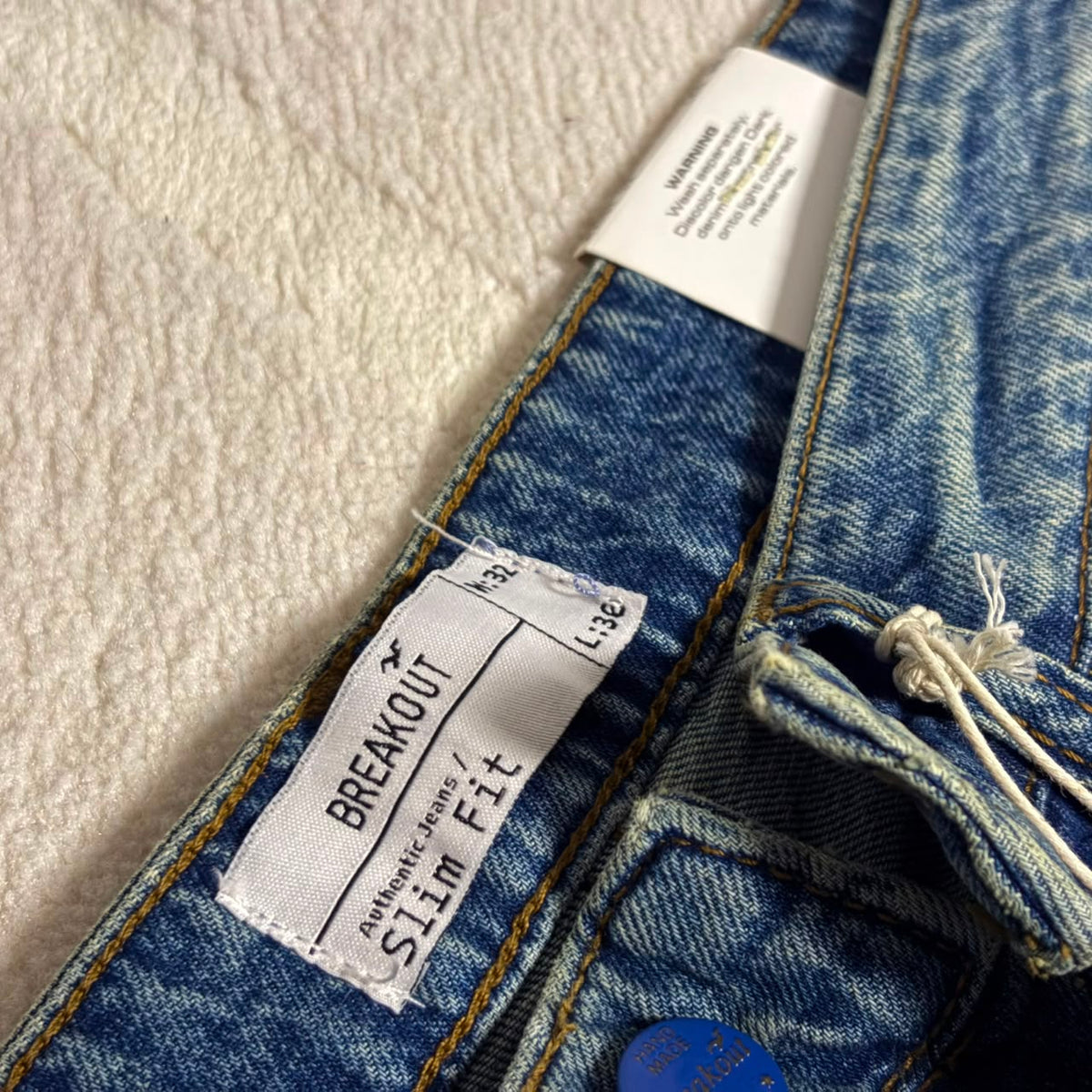 Breakout Mid Blue Slim-Fit Jeans – Leftover.